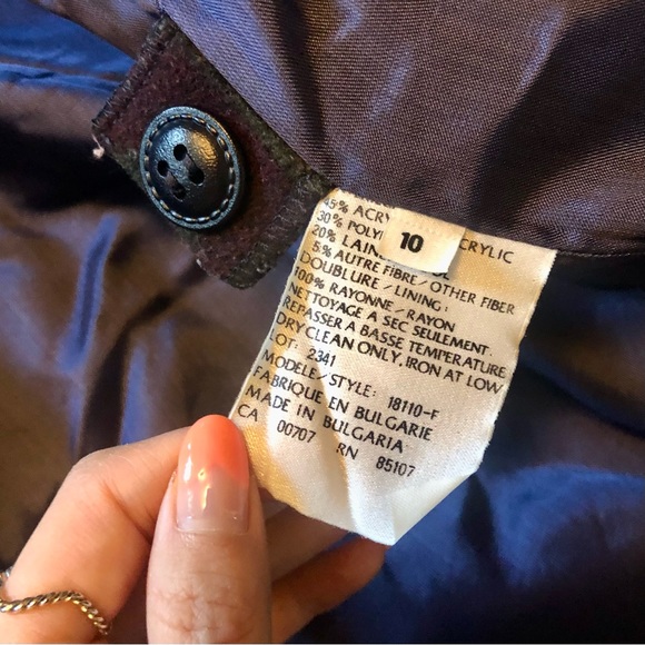 Vintage TRIBAL Sportswear Clover Pattern Wool Blend Blazer - Picture 7 of 9